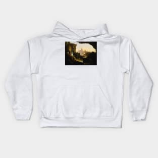 The Subsiding of the Waters of the Deluge by Thomas Cole Kids Hoodie